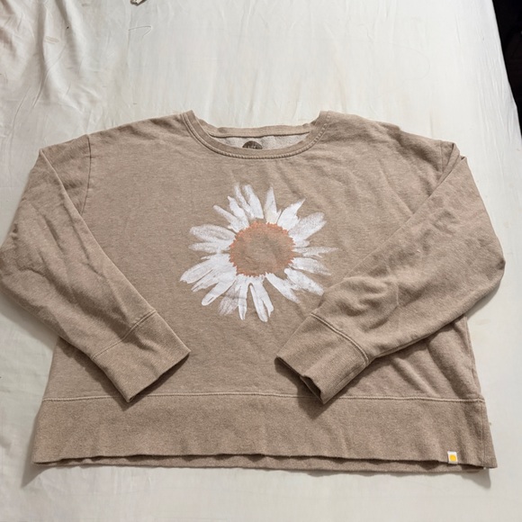 Life Is Good Sweaters - Life is Good Cropped Daisy Sweatshirt XL